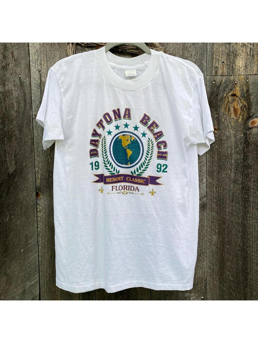 Vintage Daytona Beach Florida 90's Retro Graphic Tee Shirt Size Large